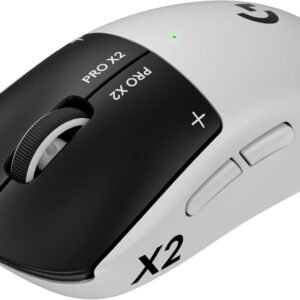 Logitech PRO X2 SUPERSTRIKE Lightspeed Wireless Gaming Mouse, Ultra-Fast Performance, Ultra Lightweight (61 g), Customizable Click Haptics, USB-C Charging, for PC/Mac/Laptop – White