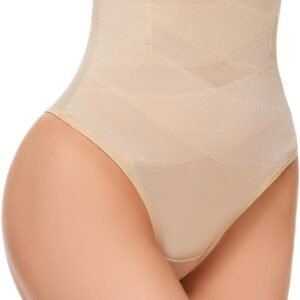 SIMIYA Thong Shapewear Tummy Control for Women High Waist Stay-Put Body Shaper Girdle Compression Stomach Shapewear Thong
