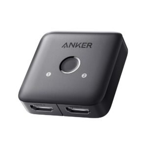 Anker HDMI Switch, 4K@60Hz HDMI Switcher, 2 in 1 Out with Smooth Finish, Supports HDR, 3D, Dolby, Compatible with Laptops, PC, Xbox Series, PS5 / PS4, Projector, and More