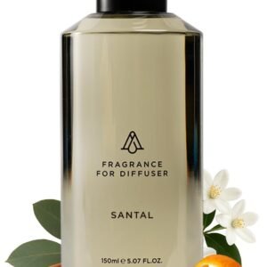 AromaPlan Hotel Scents Santal 5.07 Fl Oz (150ml), Home Luxury Aroma & Hotel Fragrance Diffuser Oil- Hotel Diffuser Oil for Aromatherapy- USA Made, Bigger Bottle, Bolder Aroma & Longer Lasting