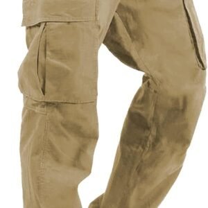 LYRXXX Men’s Casual Cargo Pants Hiking Pants Workout Joggers Sweatpants for Men