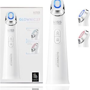 KISS NEW YORK GLOWNIC27 Facial Beauty Device, Microcurrent Glass Glow Skin Booster for Enhancing Korean Skin Care Absorption and Ability to Lift, Improves Hydration Barrier, Elasticity, Even Tone