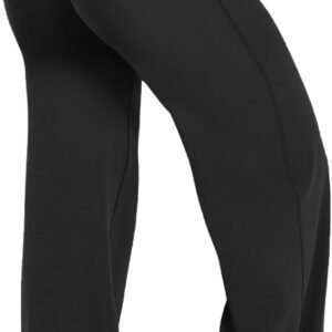 JGS1996 Wide Leg Yoga Pants Bottoms Straight Leg Leggings for Women High Waist Stretch Booty Casual Gym Workout Sweatpants