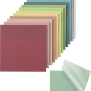 Mr. Pen- Transparent Sticky Notes, 3″ x 3″, 12 Pads, 600 Sheets, See Through Self-Adhesive Notes for Bible Journaling and Studying, Water-Resistant, Easy to Peel, Clean Removal