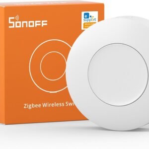 SONOFF Zigbee Switch, SNZB-01P Wireless Push Button, Supports to Create Smart Scenes, Trigger the Connected Devices on eWelink APP with Three Control Options, SONOFF ZigBee Bridge Required, 1Pack
