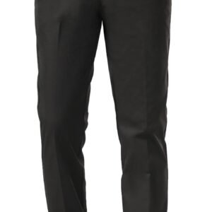 Plaid&Plain Men’s Slim Fit Dress Pants Stretch Khaki Pants Wrinkle Free