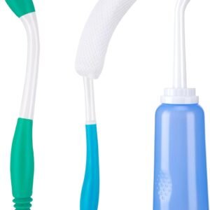 Meanplan 3 Pcs Toilet Aids Tools for Wiping and Bidet Body Brush Set Extended Reach Comfort Wiper Tools Elderly Assistance Butt Cleaner Shower Brush Travel Bidet Bathroom Aid for Disabled Pregnant
