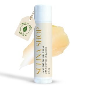 Unscented Lip Balm Hydrating for Dry, Cracked Lips, Beeswax Lip Moisturizer Stick, Soothe Dryness, Restores Smoothness & Barrier Protection, Instant Moisture, Fragrance-Free Lip Therapy – 0.15 Fl oz