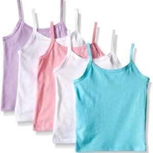 Hanes Girls’ Camisole, 100% Cotton Tagless Cami, Toddler Sizing, Multiple Packs & Colors Available