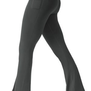 FireSwan Women’s Flare Yoga Pants with Pockets High Waist Flared Leggings Bootcut Gym Workout Pants Tummy Control