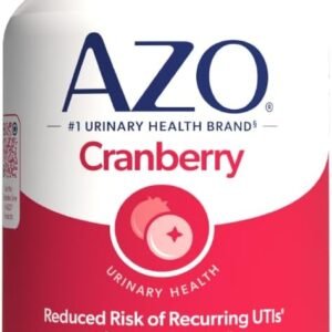 AZO Cranberry Supplement, Made with Concentrated Whole Fruit Cranberry Powder to Help Cleanse and Protect the Urinary Tract*, Sugar Free Cranberry Pills, Non-GMO, 100 Softgels