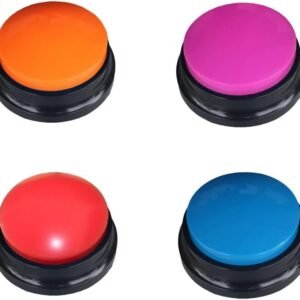 Artist Unknown 4 Color Voice Recording Button, Dog Buttons for Communication Pet Training Buzzer, 30 Second Record & Playback, Funny Gift for Study Office Home – 4 Color Packs