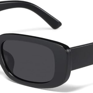 JASPIN Rectangle Sunglasses for Women Men Trendy Y2k Retro 90s Sun Glasses UV Protection Cool Square Frame