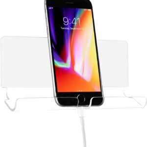 TXEsign Adhesive Wall Phone Tablet Holder Mount Stand for Tablet Smartphones eReader Wall Holder Mount (Silky White & Transparent)