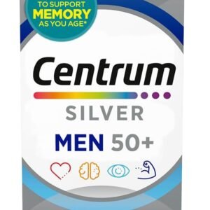 Centrum Silver Multivitamin for Men 50 Plus, Multimineral Supplement, Vitamin D3, B-Vitamins and Zinc, Gluten Free, Non-GMO Ingredients, Supports Memory and Cognition in Older Adults – 100 Ct