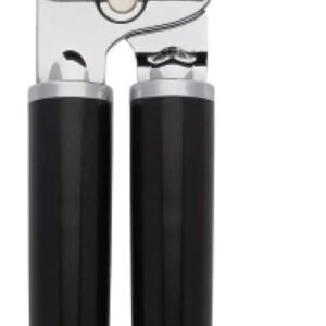 KitchenAid Classic Multifunction Can Opener and Bottle Opener Easy to Use, Razor Sharp Stainless Steel Cutting Wheel, Soft Ergonomic Handles, Black