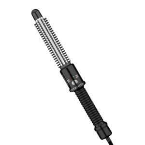 Conair Instant Heat Curling Iron Brush, 3/4-Inch Barrel Curling Brush for Short Hair, 30-Second Heat-Up with 25 Heat Settings for All Hair Types, Black