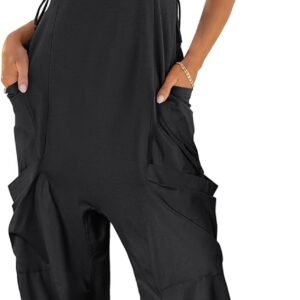 ANRABESS Women Overalls Jumpsuits Loose Casual Dressy Sleeveless Baggy Harem Pants Romper Jumpers 2026 Trendy Summer Outfits