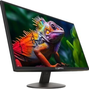 Sceptre 24-inch Prime Monitor Thin 1080p LED Monitor 99% sRGB 2x HDMI VGA Build-in Speakers, Machine Black (E248W-19203R 2025 Series)