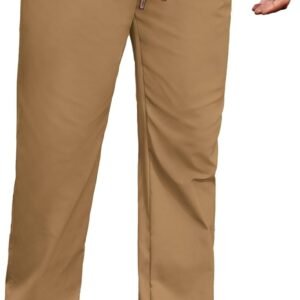 COOFANDY Men’s Casual Chino Pants Relaxed Fit Drawstring Elastic Waist Lightweight Pant Twill Pleated Trousers