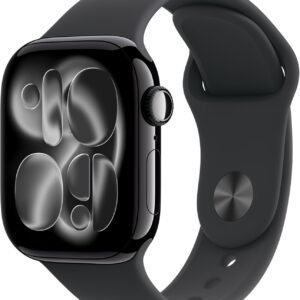 Apple Watch Series 11 [GPS 42mm] Smartwatch with Jet Black Aluminum Case with Black Sport Band – S/M. Sleep Score, Fitness Tracker, Health Monitoring, Always-On Display, Water Resistant