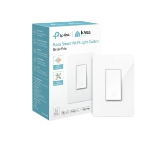 Kasa Smart Light Switch HS200, Single Pole, Needs Neutral Wire, 2.4GHz Wi-Fi Light Switch Works with Google Home, UL Certified, No Hub Required, White