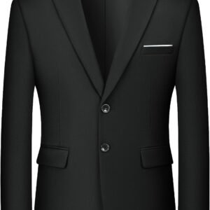 MAGE MALE Men’s Slim Fit Suit Jacket 2 Button Blazer Dress Business Wedding Party Jacket