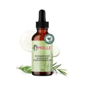Mielle Organics Rosemary & Mint Hair Oil – Strengthening Biotin Oil Infused Frizzy & Damaged Hair Care – Split Ends & Dry Scalp Treatment to Support Longer, Healthier Strands, 2 Ounce