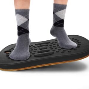 Yes4All Wobble Balance Board for Standing Desk/Anti-Fatigue Office Foam Pad – Standing Desk Mats, Rocker Board, Office Accessories, Wobble Board With Massage Ball