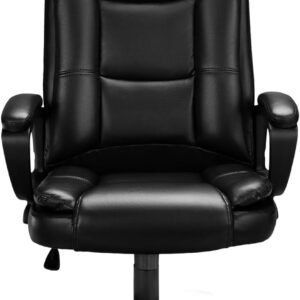 OFIKA Home Office Chair, 400LBS Big and Tall Computer Chair Heavy Duty Design, Ergonomic High Back Cushion Lumbar Back Support, Adjustable Executive Leather with Armrest