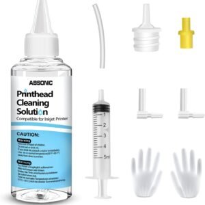 Printer Cleaning Kit for Epson, Printhead Cleaning Kit for HP, Inkjet Printer Head Cleaner for Canon, Printers Cleaner Printhead Cleaning Solution for Inkjet, Printers Print Head Cleaning Kits 100mL