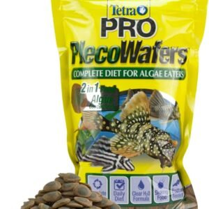 Tetra PRO PlecoWafers 5.29 Ounces, Nutritionally Balanced Vegetarian Fish Food for Bottom Feeders, Concentrated Algae Center