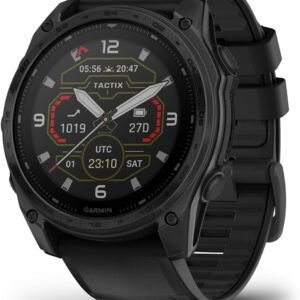 Garmin tactix® 8 51mm, Solar Charged Display, Elite, Premium Tactical GPS Smartwatch, Includes Applied Ballistics Elite™ Solver, Titanium Bezel, Sapphire Lens, 40-Meter Dive Rating
