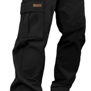 PLEPAN Men’s Casual Cargo Pants Drawstring Hiking Workout Tactical Joggers Sweatpants for Men with Pockets