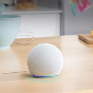 Amazon Echo Dot (newest model) – Vibrant sounding speaker, Designed for Alexa+, Great for bedrooms, dining rooms and offices, Glacier White