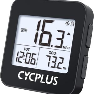 CYCPLUS GPS Bike Computer, Wireless Cycling Computer with Automatic Backlight, Bicycle Speedometer Odometer with Waterproof and Lager Battery, Provide Professional Data Analysis