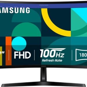 Samsung 27″ Essential S3 (S36GD) Series FHD 1800R Curved Computer Monitor, 100Hz, Game Mode, Advanced Eye Comfort, HDMI and D-sub Ports, LS27D366GANXZA, 2024