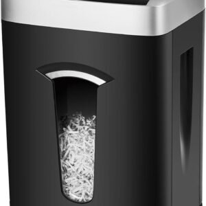 Wingwise 120-Minute Paper Shredder – 15-Sheet Capacity, 30L（7.9 Gallon） Bin, 58dB Quiet Operation, P4 Cross-Cut Heavy-Duty Shredder for Home & Office Use