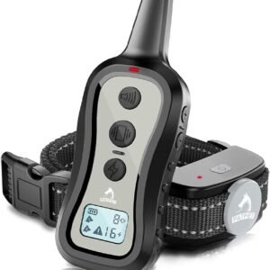 PATPET Dog Training Collar Shock Collar with Remote – 3 Training Modes, Beep, Vibration and Shock, Up to 1000 ft Remote Range, Rainproof for Small Medium Large Dogs