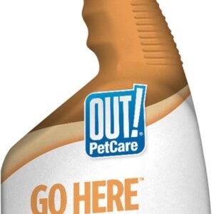 OUT! PetCare Go Here Attractant Dog and Puppy Potty Training Spray, Safe & Effective Puppy Pee Spray, Dog Housebreaking Supplies, Indoor and Outdoor House Training Tool, 32 oz