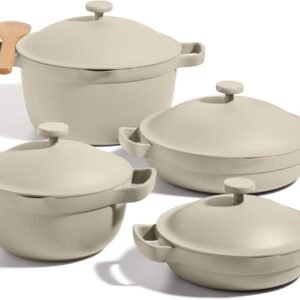 Our Place Cookware Set – 13-Piece Kit Including the Always Pan, Perfect Pot and Spatulas | Multifunctional, Toxin-Free Nonstick | Heat Safe up to 450°F | Oven, Stove, Induction Compatible | Steam