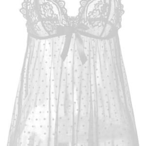 Sexy lingerie Lace Babydoll Chemise, Black, Women’s Sleepwear S-5XL