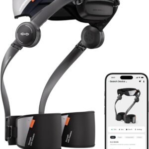 Hypershell X Pro Exoskeleton, Leg Strength with 800W Output, 17.5km Battery Range, 10 Intelligent Modes, AI-Powered Wearable Exoskeleton for Daily Activities, Walking, Hiking, 2 Batteries, No Charger