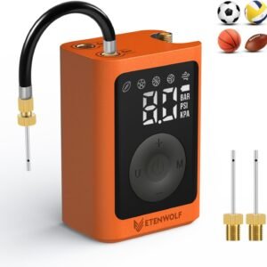 ETENWOLF P300 Plus Ball Pump, Electric Basketball Pump Inflation and Deflation, with 3200 mAh Rechargeable Battery, Air Pump for All Sports Balls