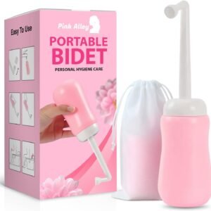 Portable Bidet Bottle for Women – Personal Upside Down Peri Bottle for Feminine Hygiene, Postpartum & Period Care with Angled Sprayer & Storage Bag – Perfect for Travel & New Moms (10 oz)