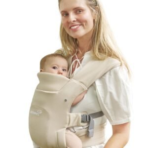 GROWNSY Baby Carrier, Cozy Newborn Carrier, Ergonomic Baby Wraps Carrier Newborn to Toddler with Head Support, Cream