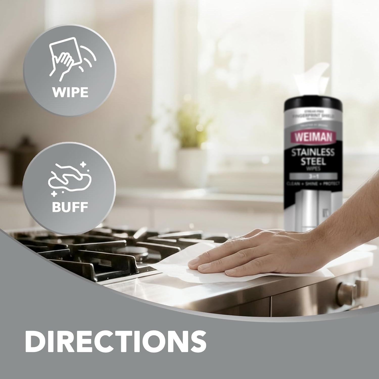 Weiman Stainless Steel Cleaner and Polish Wipes, 30 Count - Image 9