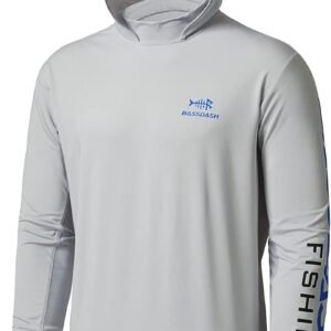BASSDASH UPF 50+ Men’s UV Sun Protection Long Sleeve Performance Fishing Hoodie Hooded Shirts