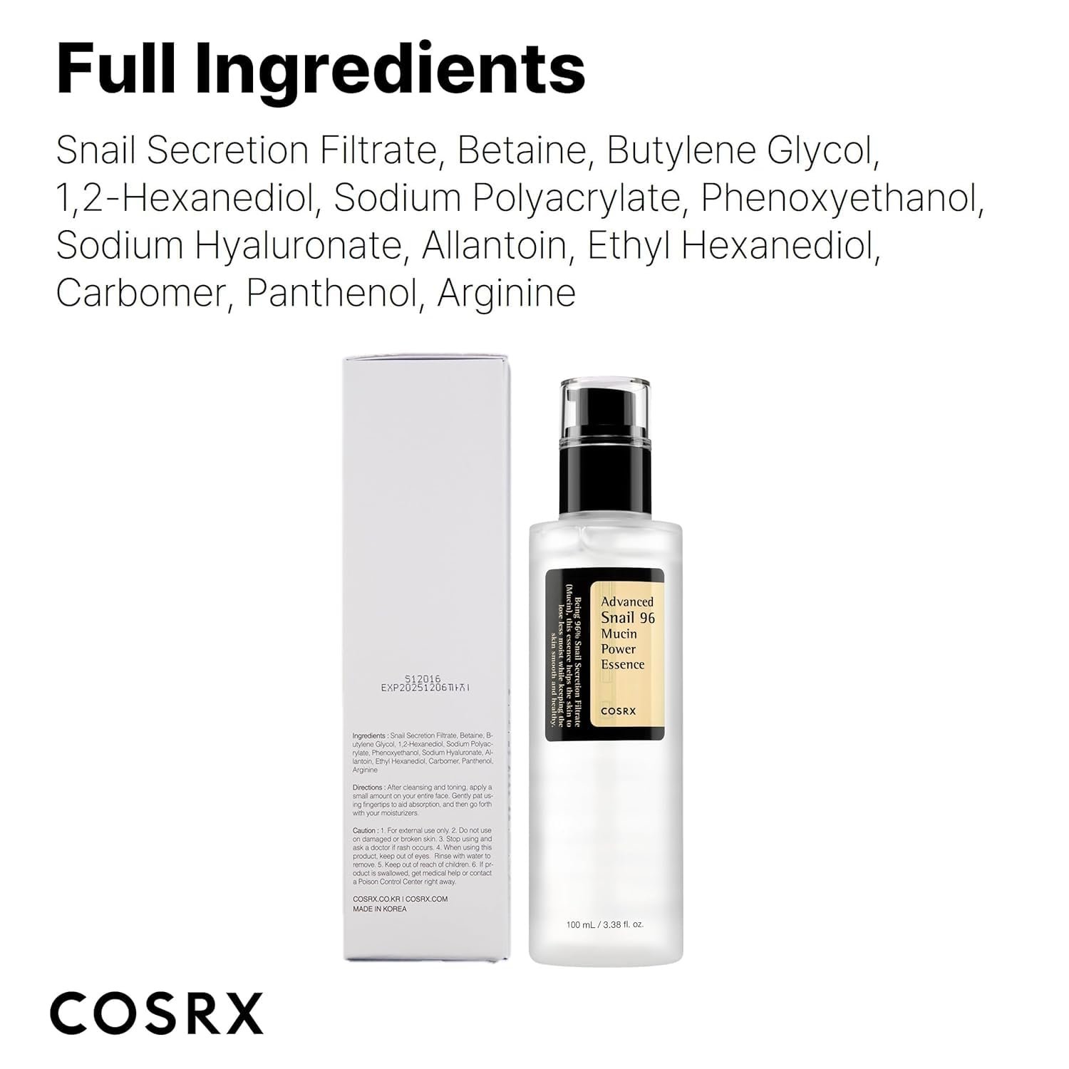 COSRX Snail Mucin Repairing Serum 100ml, Hydrating Serum for Face with Snail Secretion Filtrate for Dull Skin & Fine Lines, Korean Skin Care - Image 8