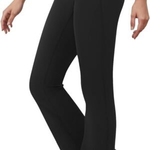 Yoga Pants for Women High Waisted Flare Leggings Bell Bottom Leggings Front Seamless Flared Workout Pants Tummy Control